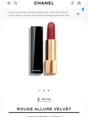 NEW Chanel Rouge Allure Velvet Luminous Matte Lipstick 58 Rouge Vie Red classic